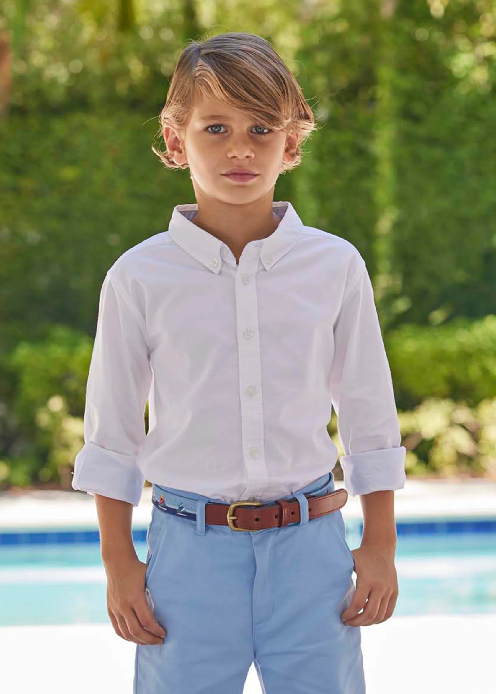 Button Down Short- White Oxford