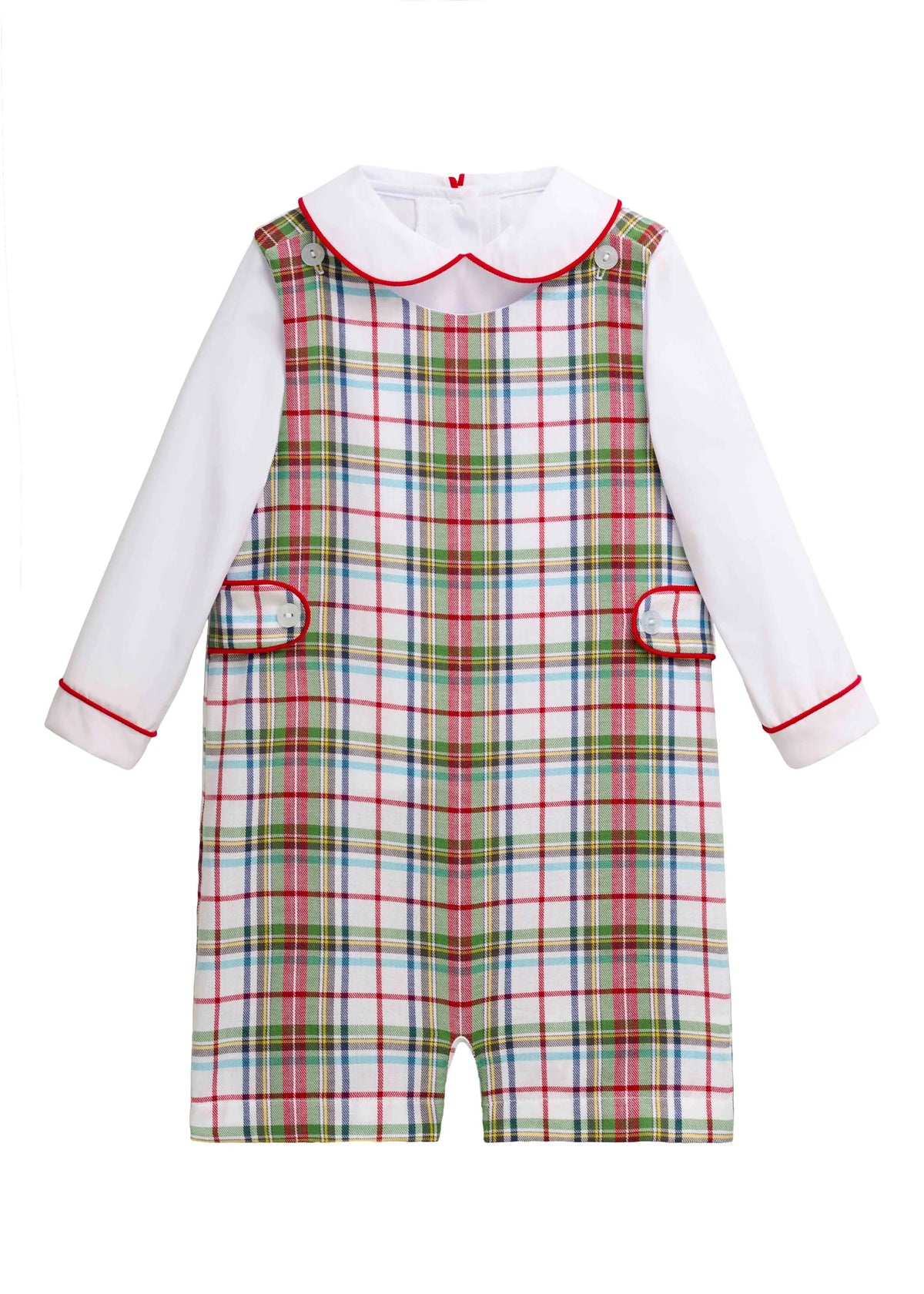 Button Tab Jon Jon Set- Douglas Plaid