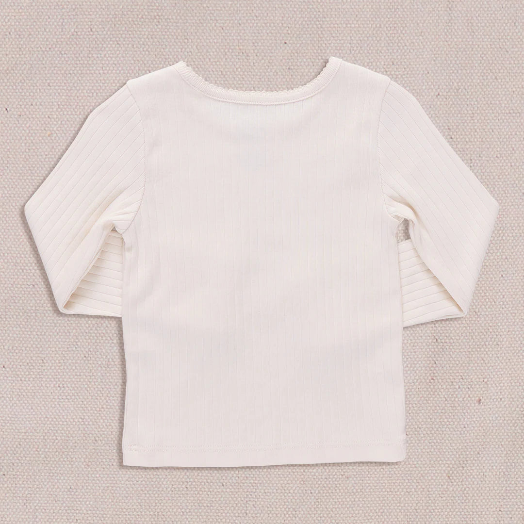 seesaaw long sleeve rib t-shirt- cream