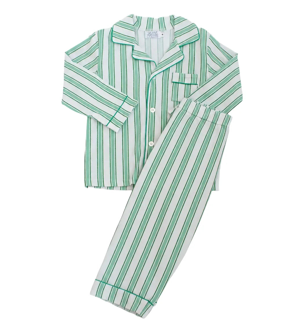 Robin Pajamas- Green Stripe