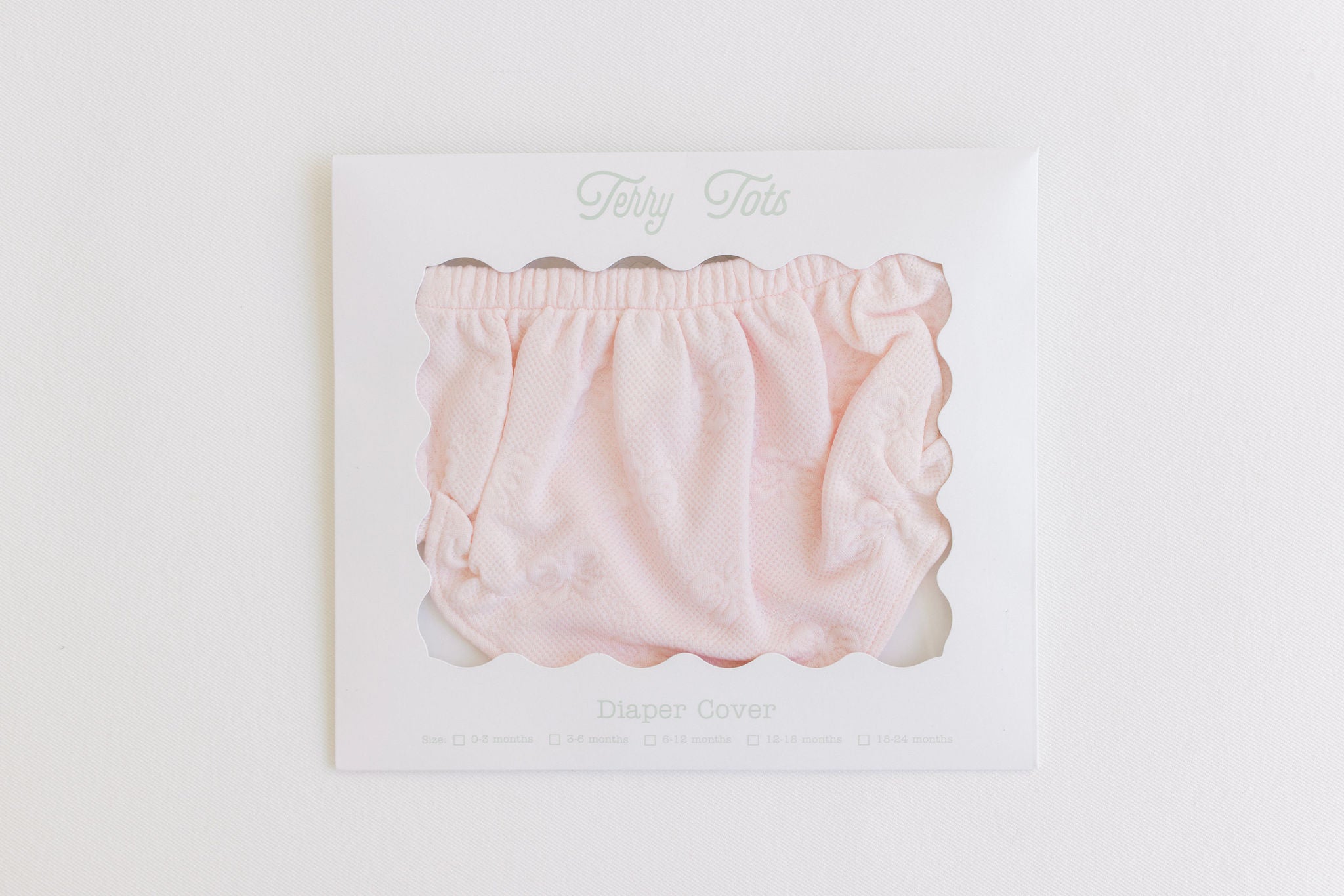 Pink Jacquard Bows Diaper Cover