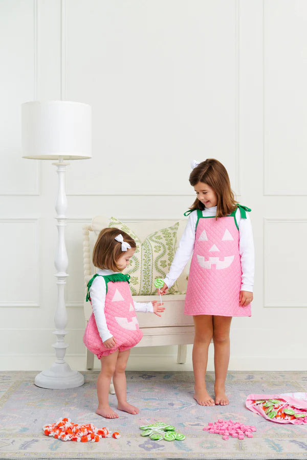 Happy Halloween Pink Pumpkin Costume- Hamptons Hot Pink Micro Dot