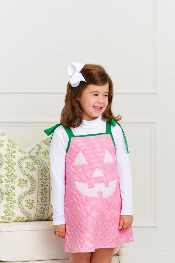 Happy Halloween Pink Pumpkin Costume (Child)- Hamptons Hot Pink Micro Dot