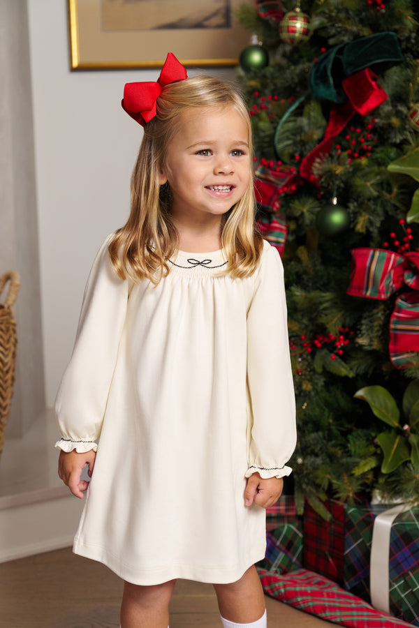 Sandy Smocked Dress - Palmetto Pearl/Newport Night