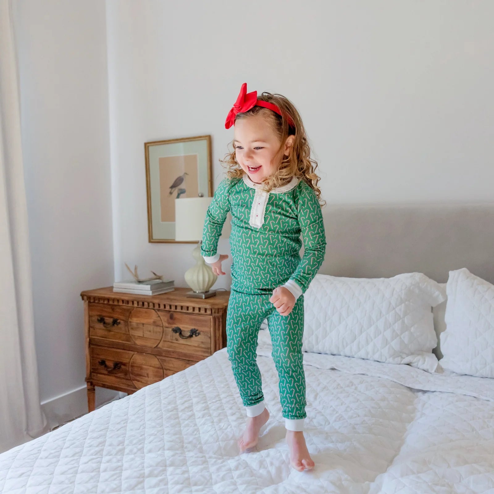 Alden Girls' Pajama Pant Set - Candy Cane Lane