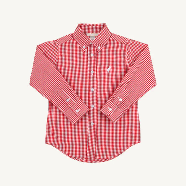 Dean's List Dress Shirt - Pink Greenbrier Gingham with Worth Avenue White Stork main image 0