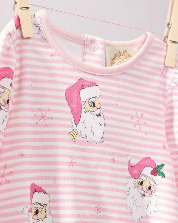 Long Sleeve Penny's Play Bubble- Dear Santa PBP Stripe