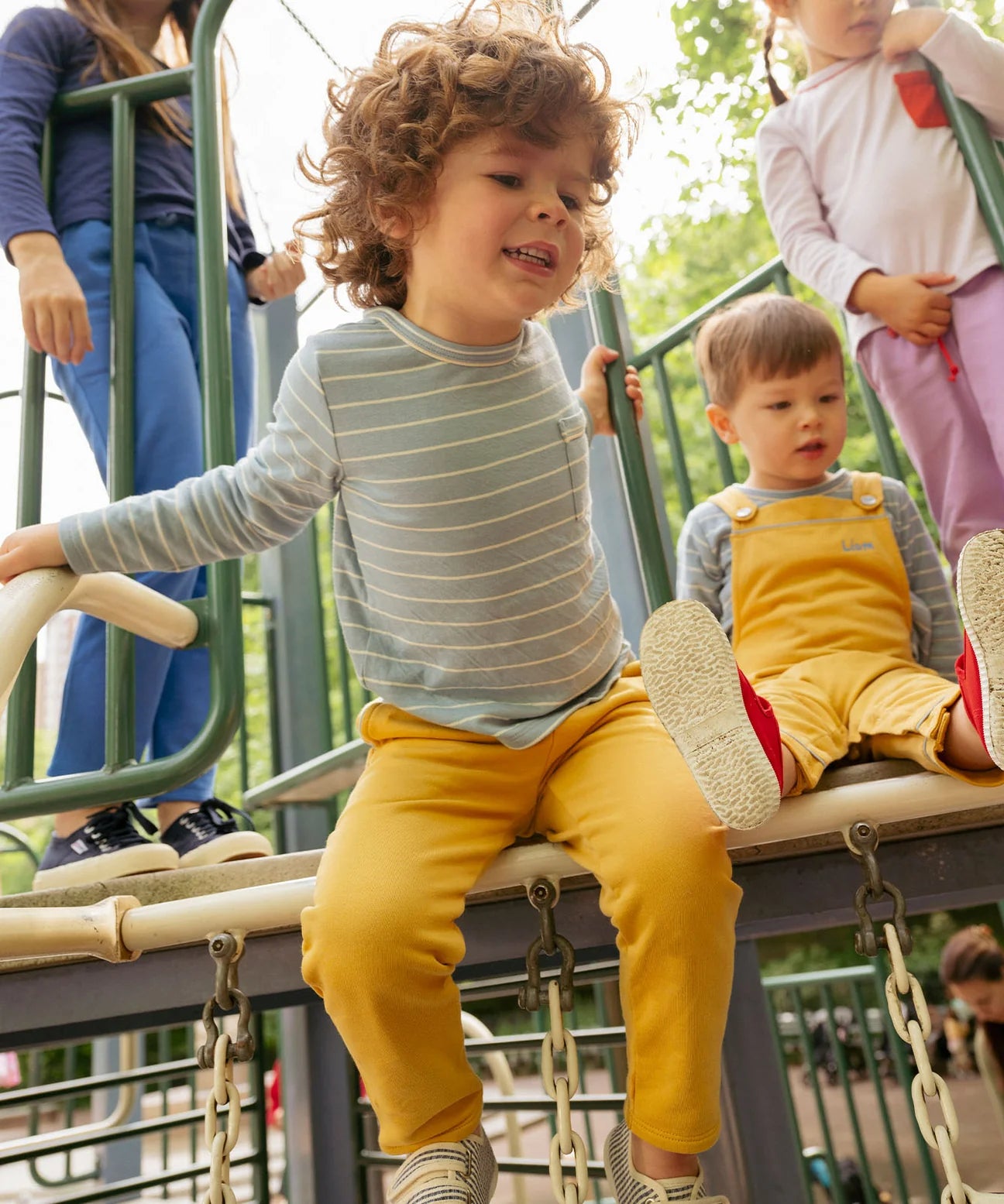 Edward T-Shirt- Dusty Blue Fine Stripe