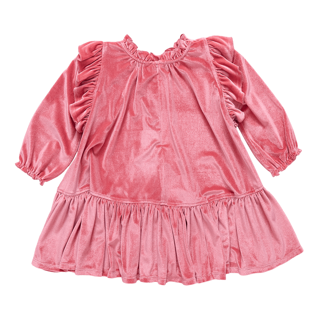 Velour Harper Dress - Desert Rose