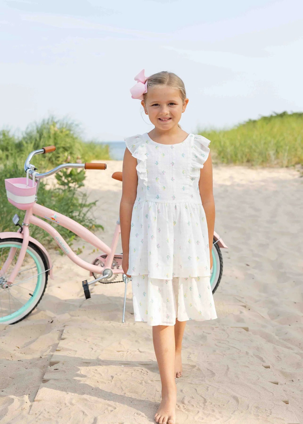 Printed Floral Dress With Ruffles