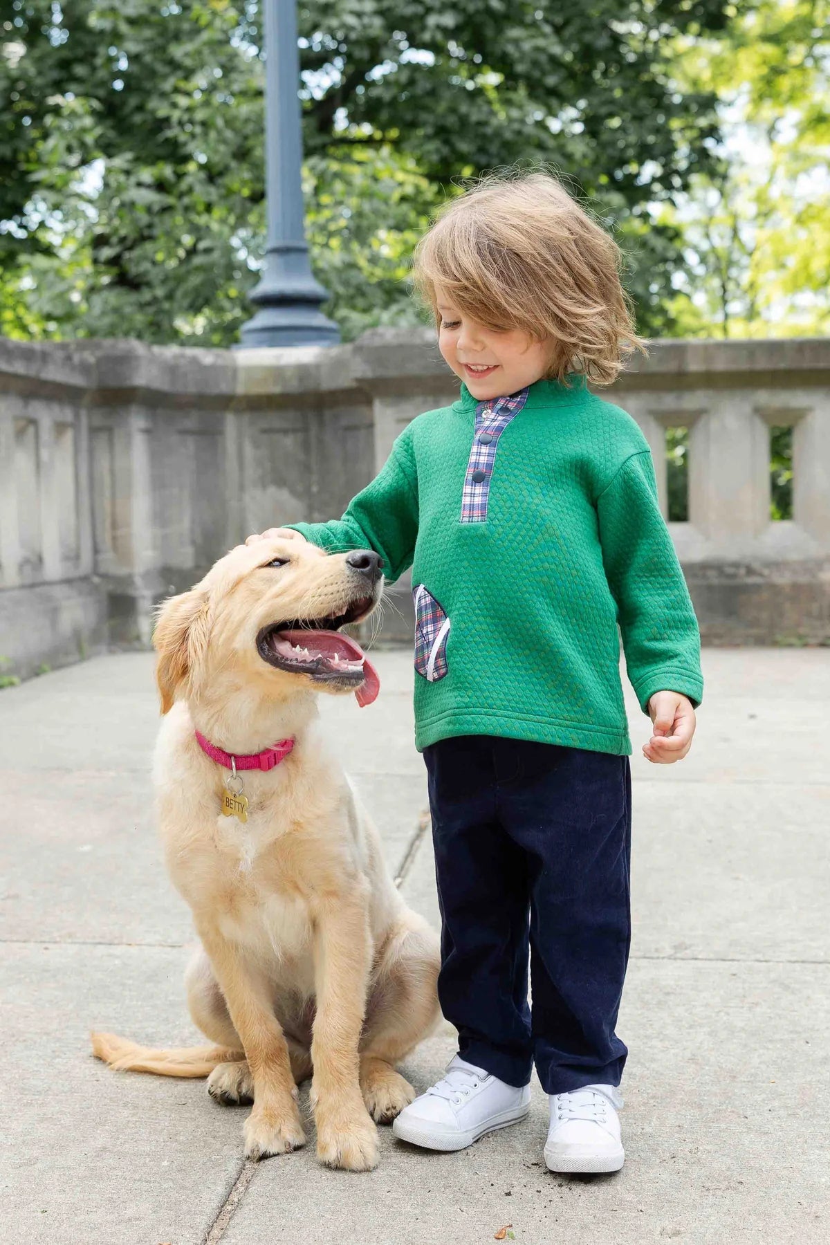 Green Jacquard Knit Pullover With Football