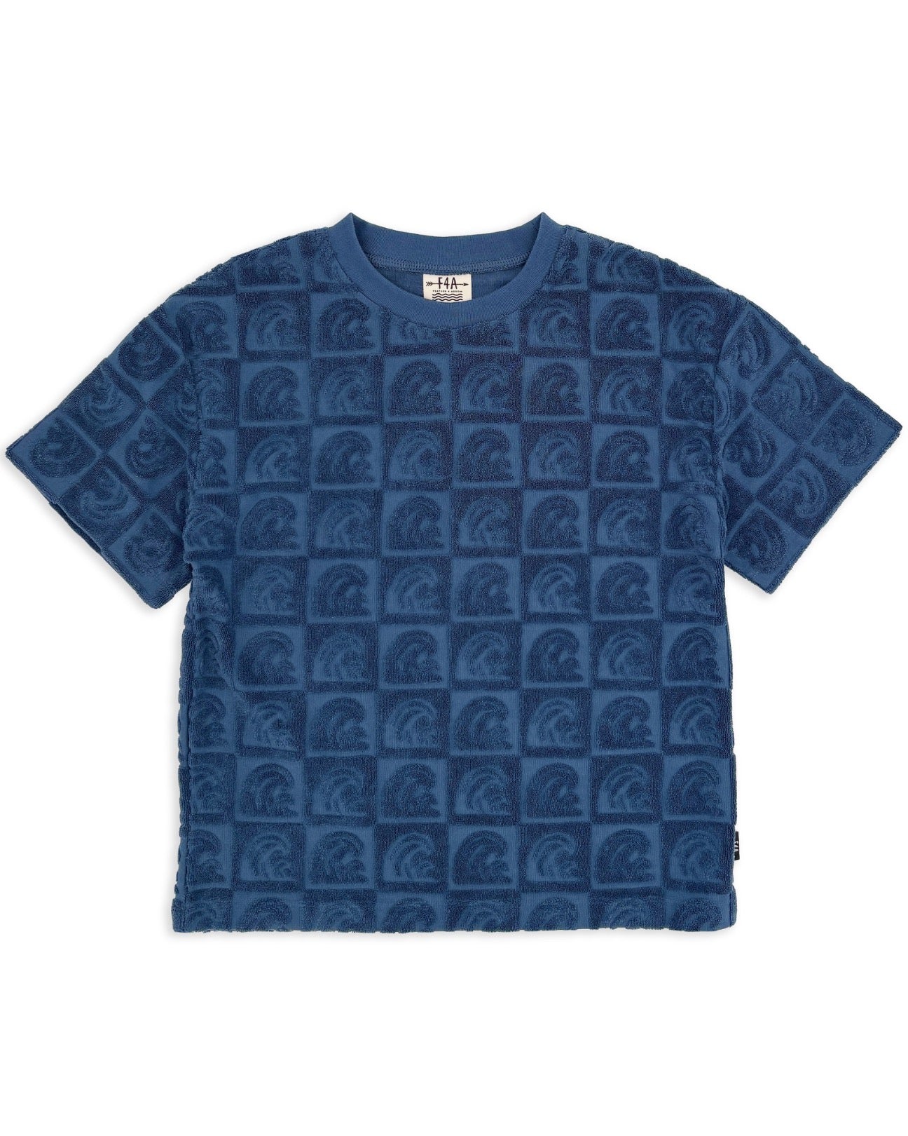 Coastal Terry Tee + Short Set- Wave Check