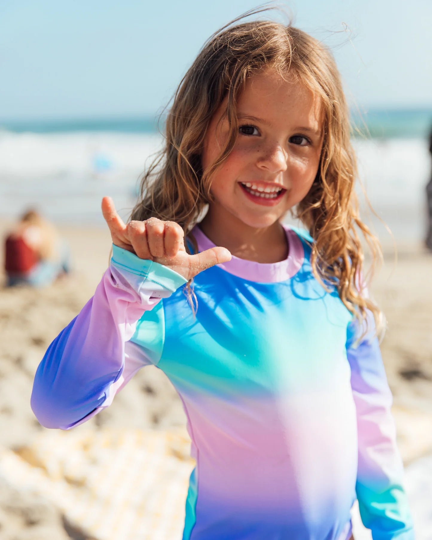 Wave Chaser One-Piece Rashguard - Sunset Sky