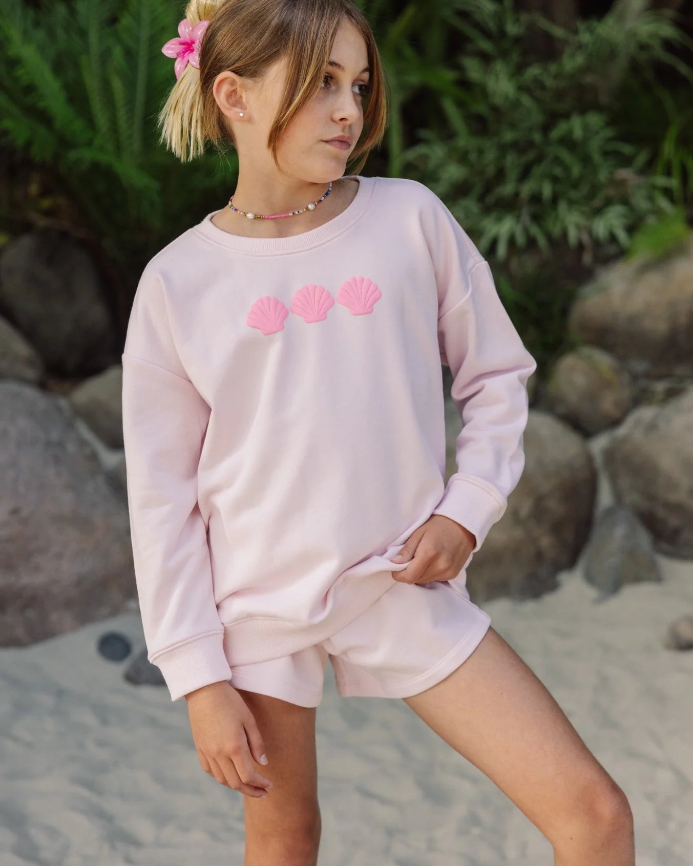 Beach Sweatshirt - Pink Marshmallow