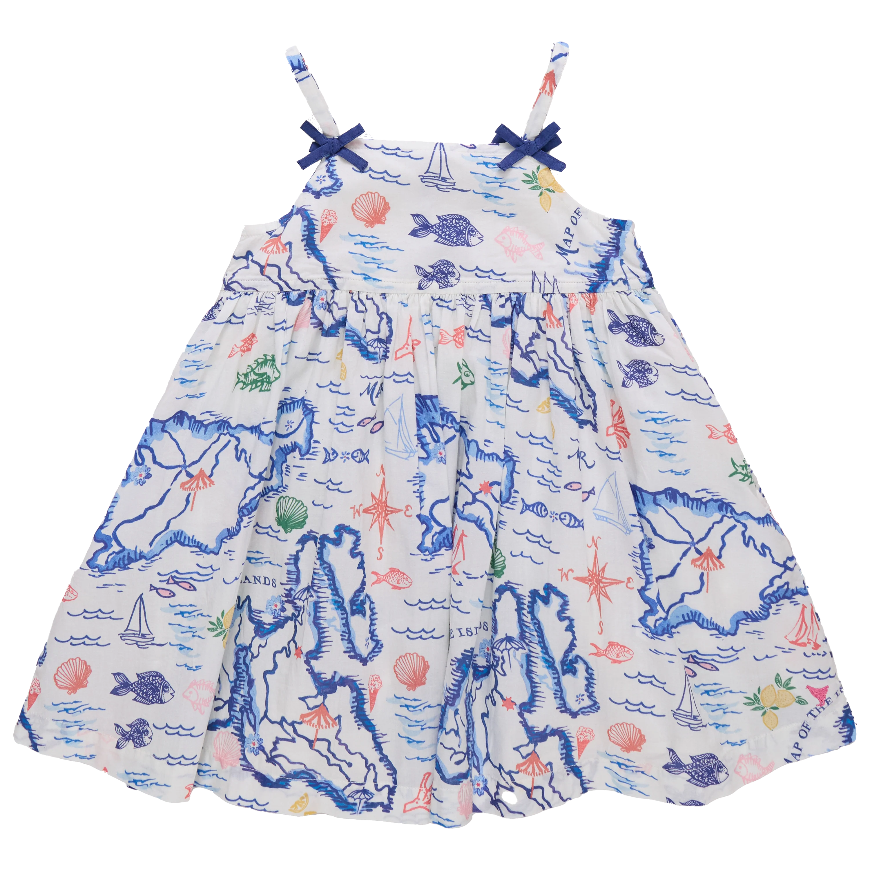 girls tia dress- island map