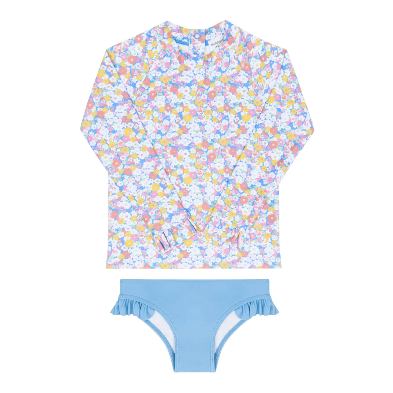 girls jasmine blossom ruffle rashguard set
