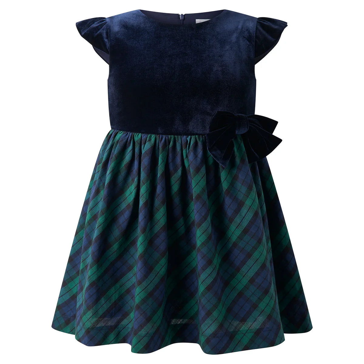 Velvet Blackwatch Party Plaid Dress