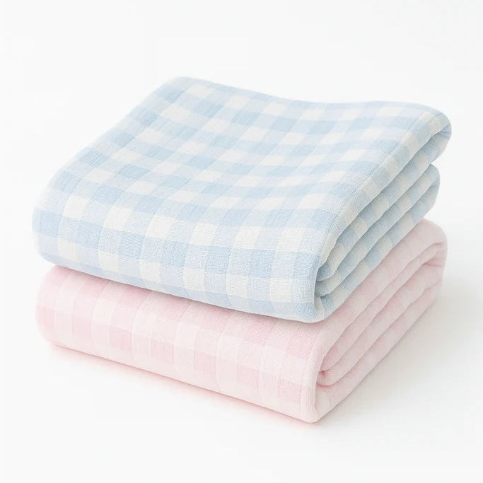 Gingham Check Baby Blanket