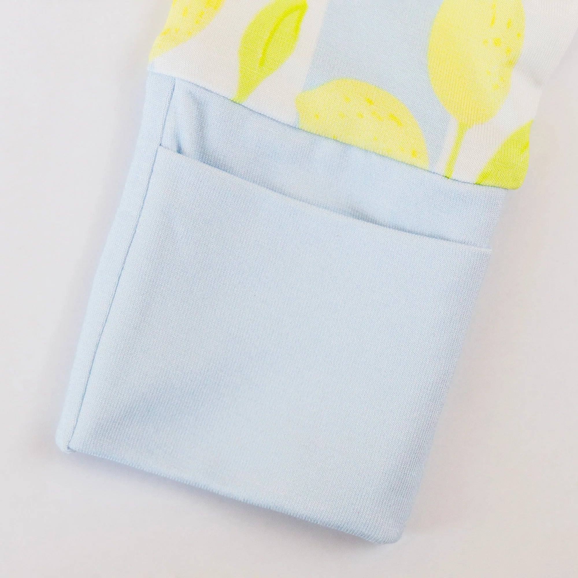 Zipper Romper- Blue Lemons