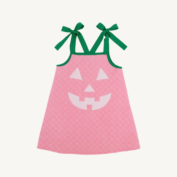 Happy Halloween Pink Pumpkin Costume (Child)- Hamptons Hot Pink Micro Dot