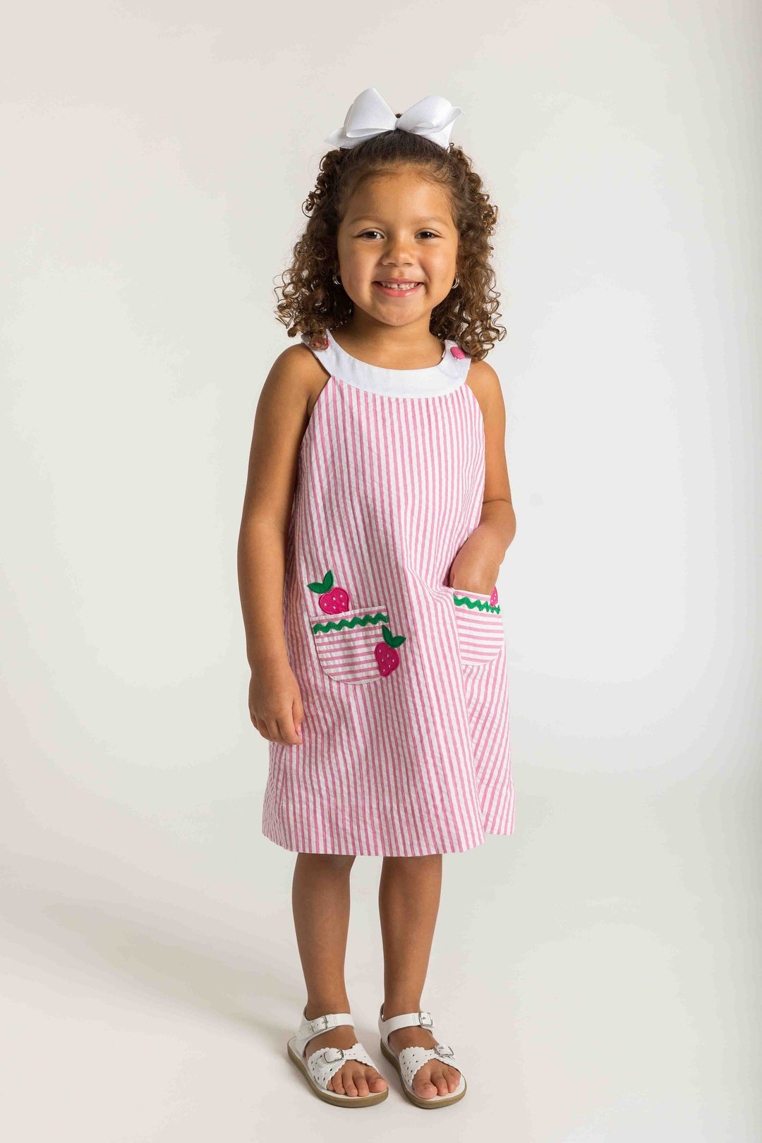 Seersucker Dress With Strawberries