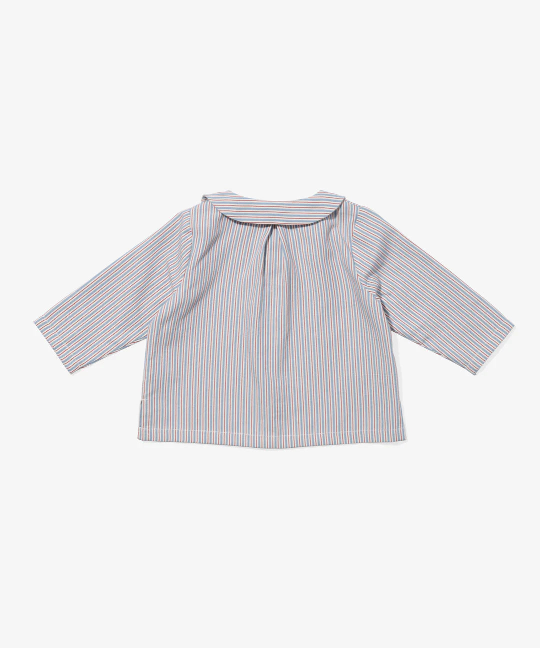Jefferson Baby Shirt- Indigo Linen Stripe