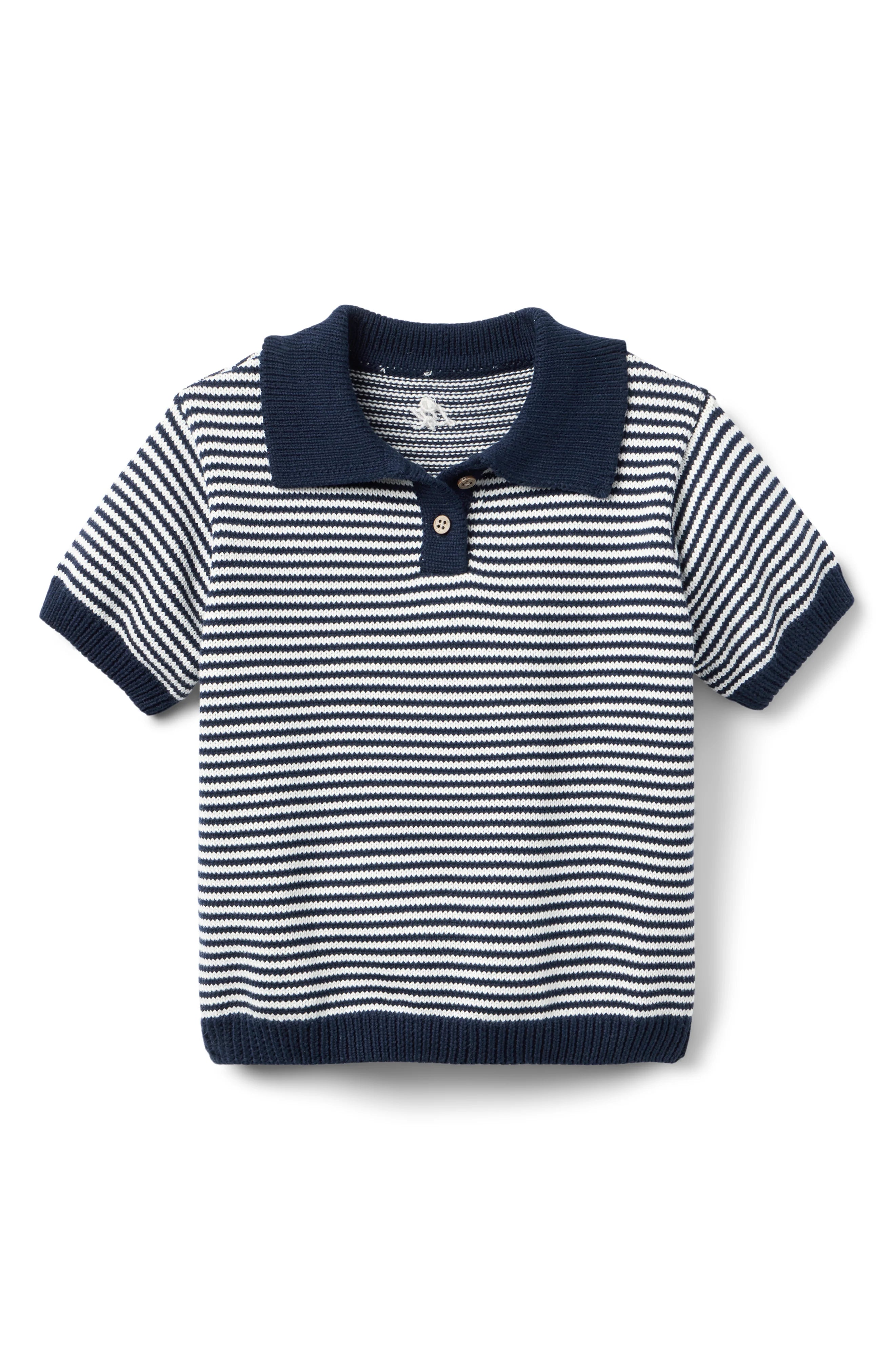 Sterling Short Sleeve Sweater- Navy