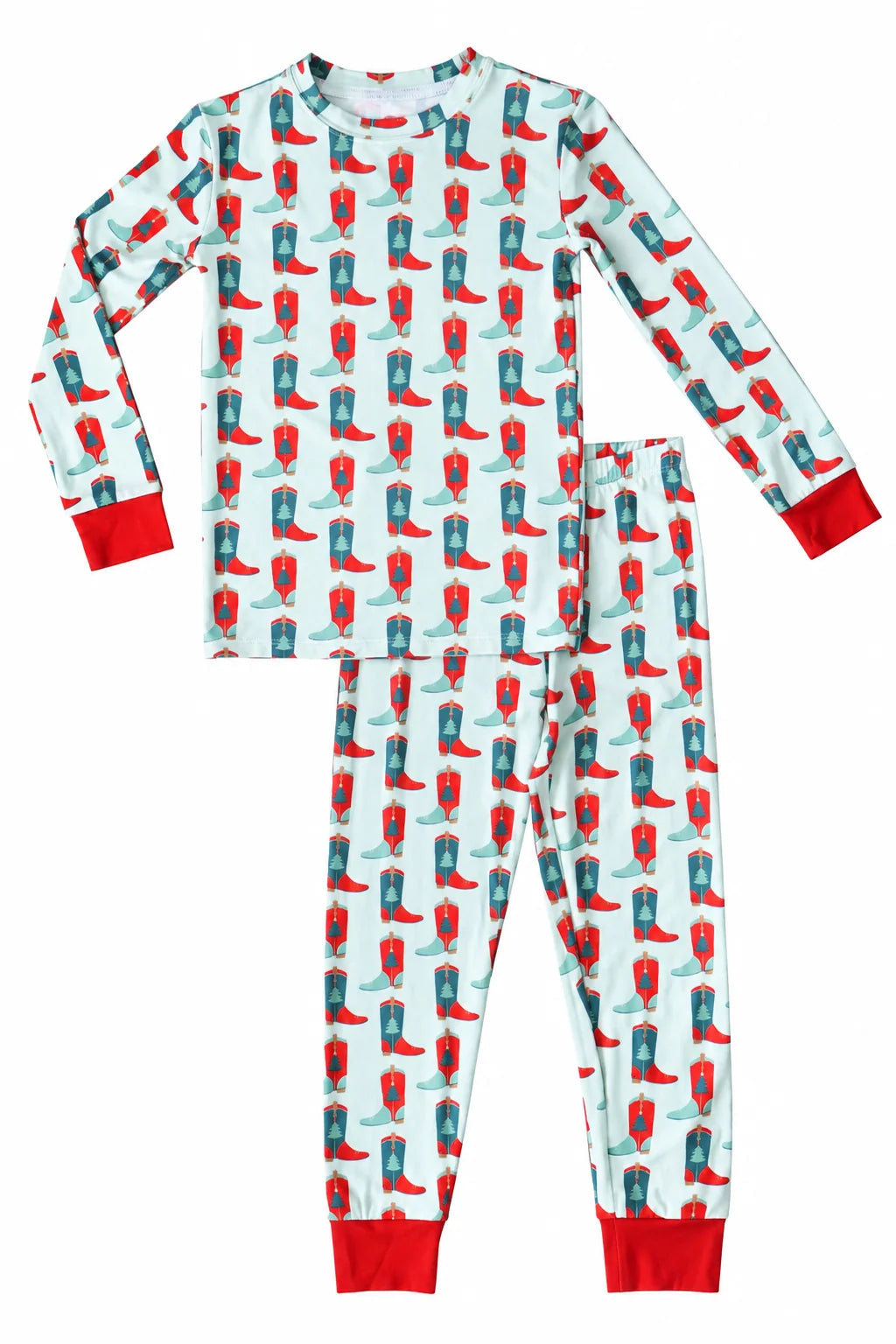 Loungewear Set- Green Holiday Boots