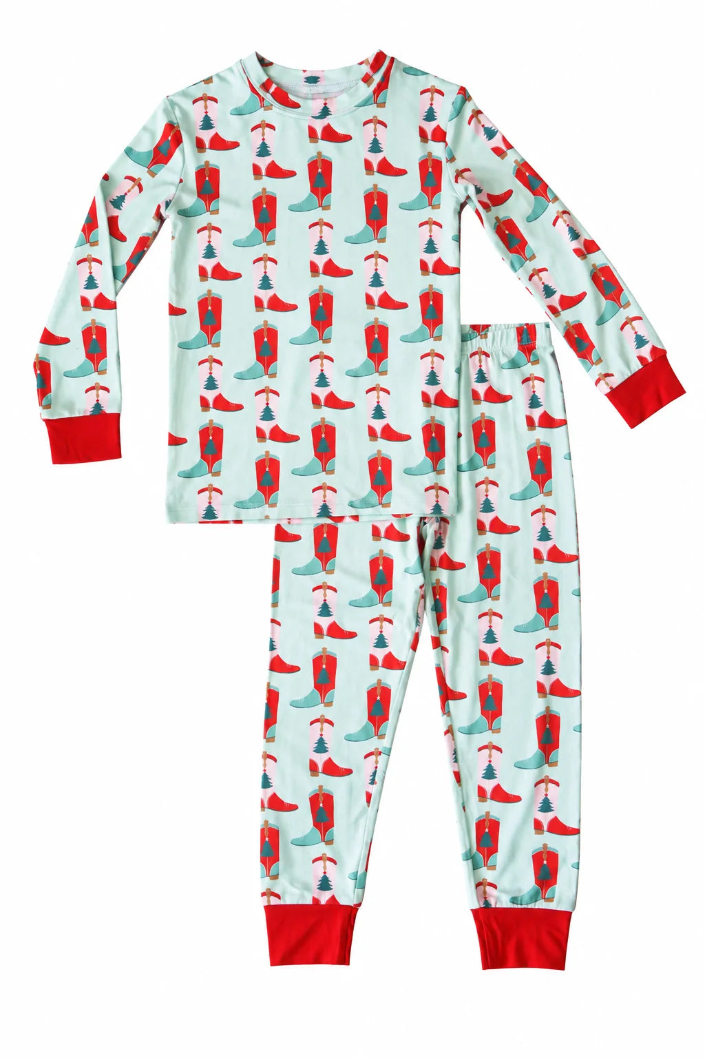Loungewear Set- Pink Holiday Boots