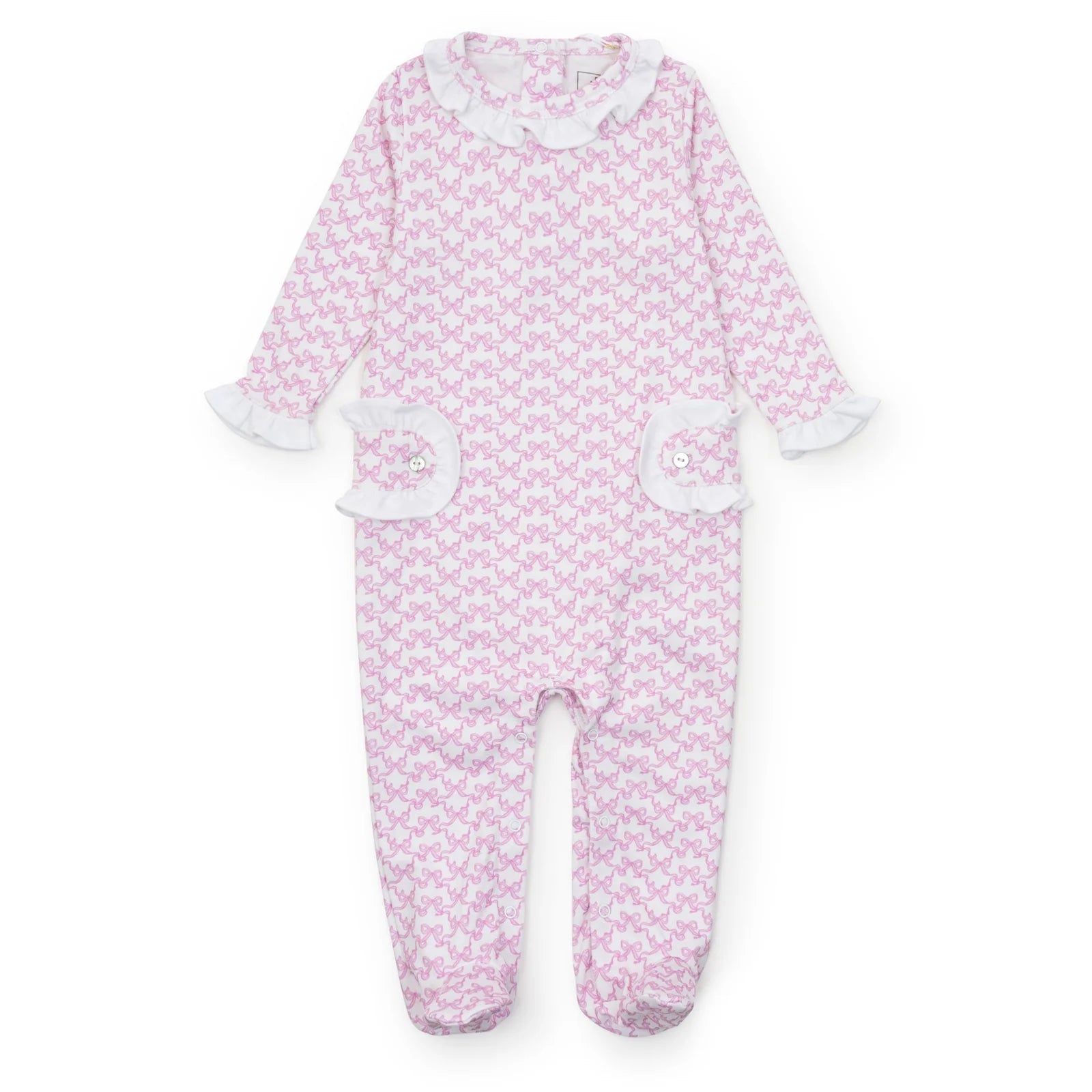 Lucy Girls' Romper- Pretty Pink Bows