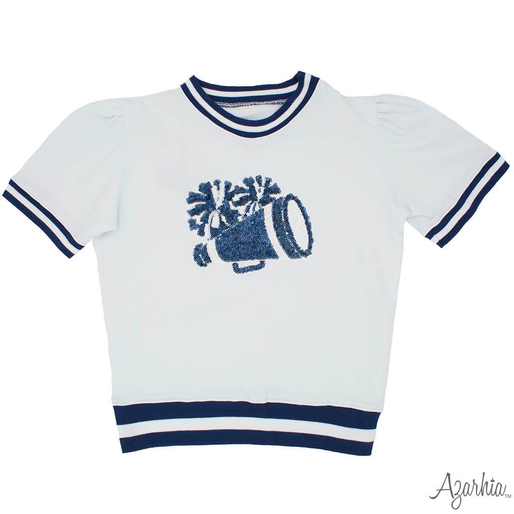 Game Day Holly Short Sleeve Sequin Megaphone