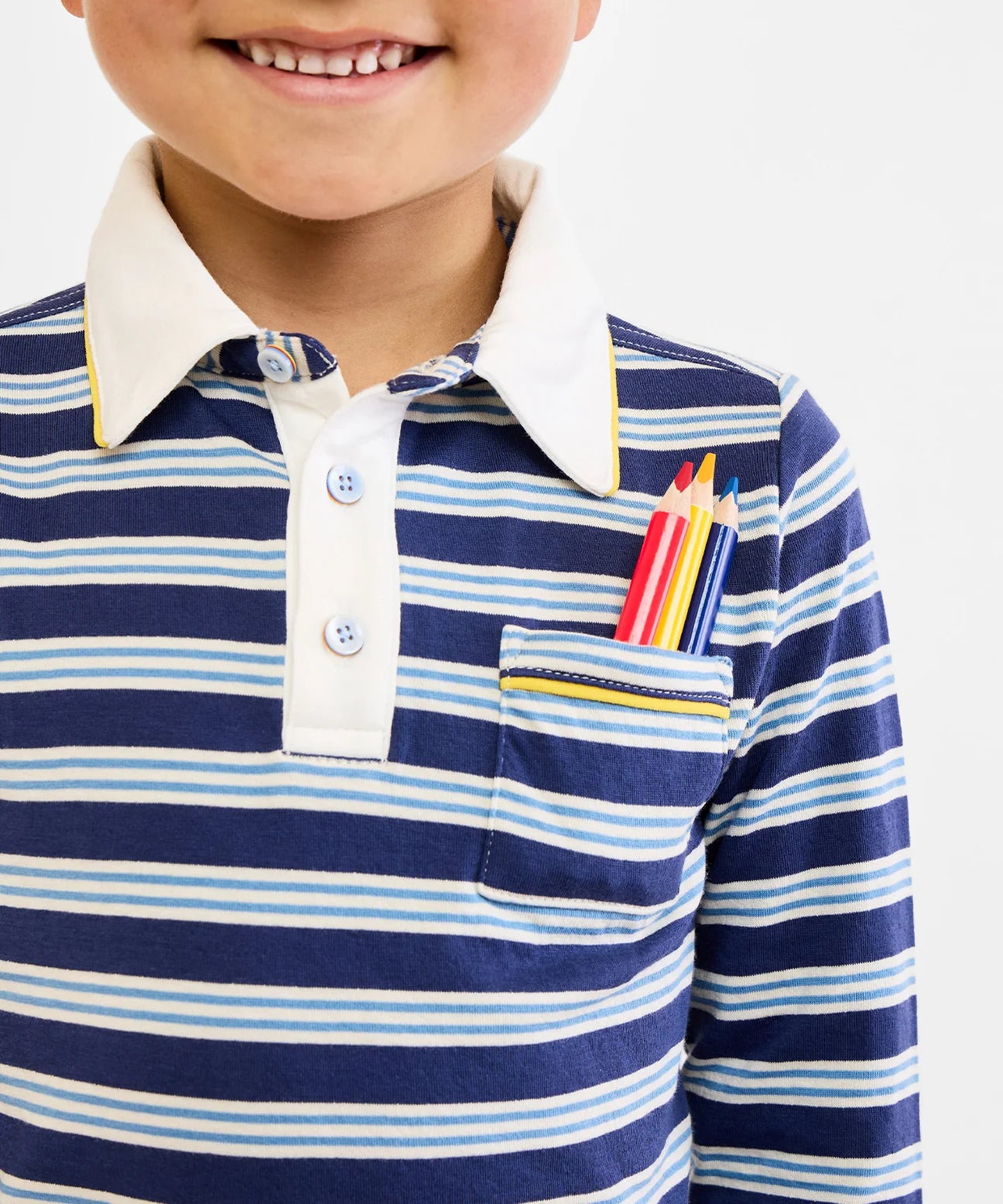 Parker Polo- Navy Twin Stripe