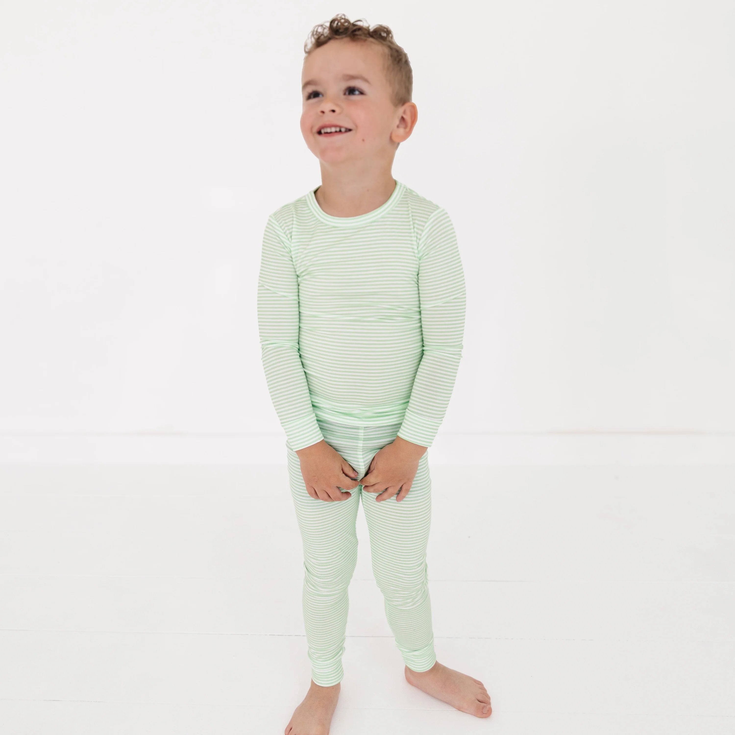 Pear Stripe Bamboo Toddler Pajama Set