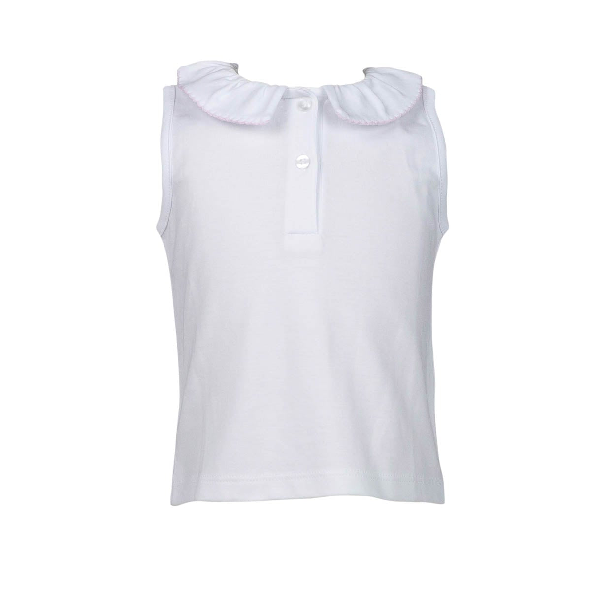 Ruffled Peter Pan Sleeveless Shirt
