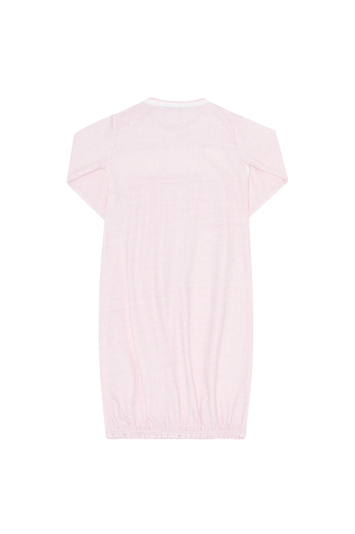 Pink Herringbone Embroidered Gown