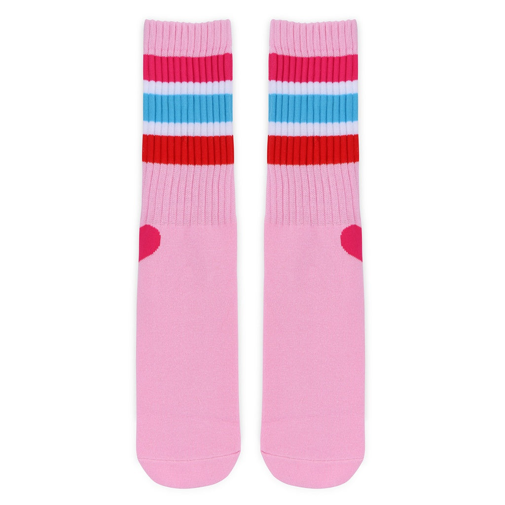 Sweet Pink Striped Socks