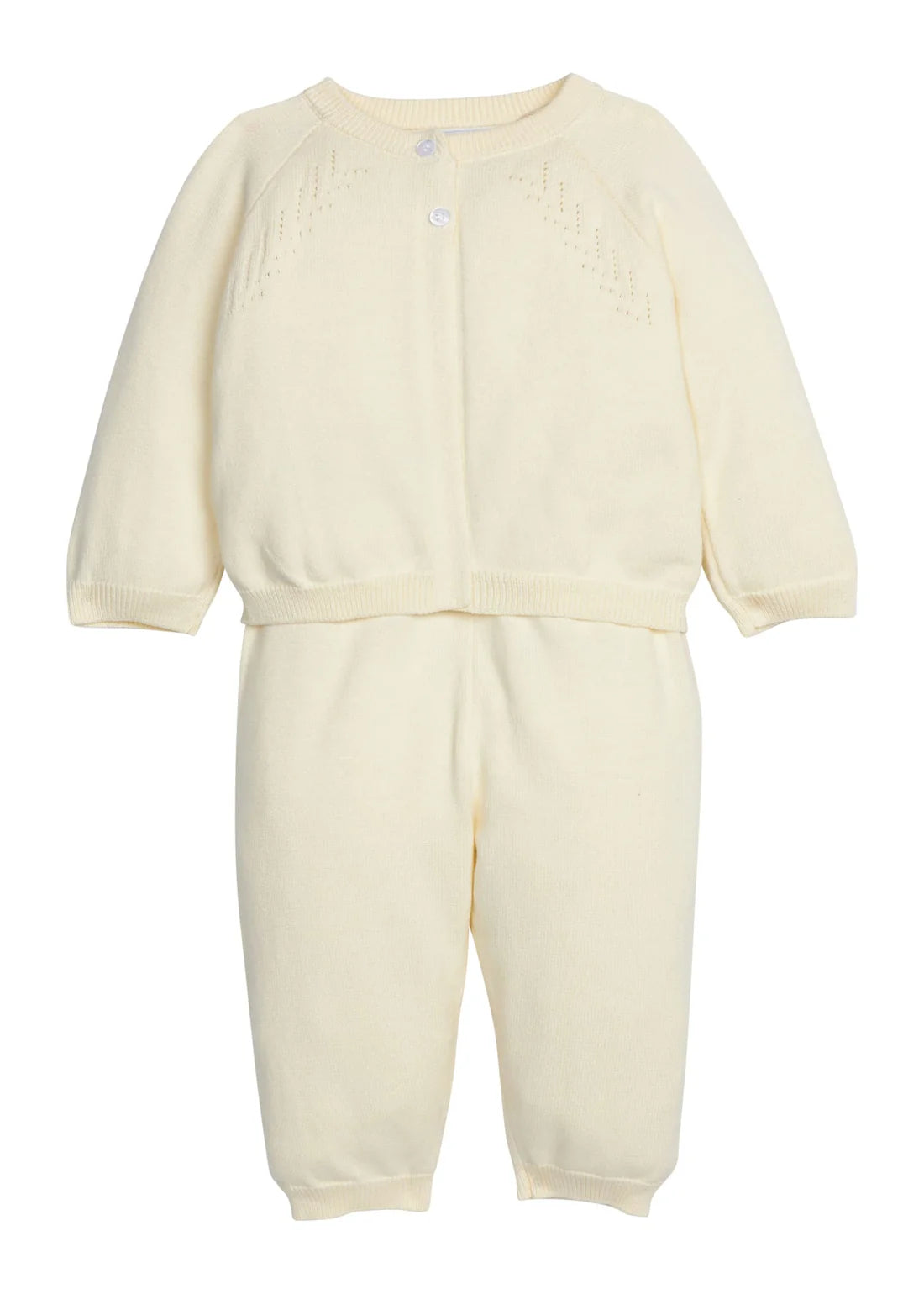 Pointelle Knit Set - Cream