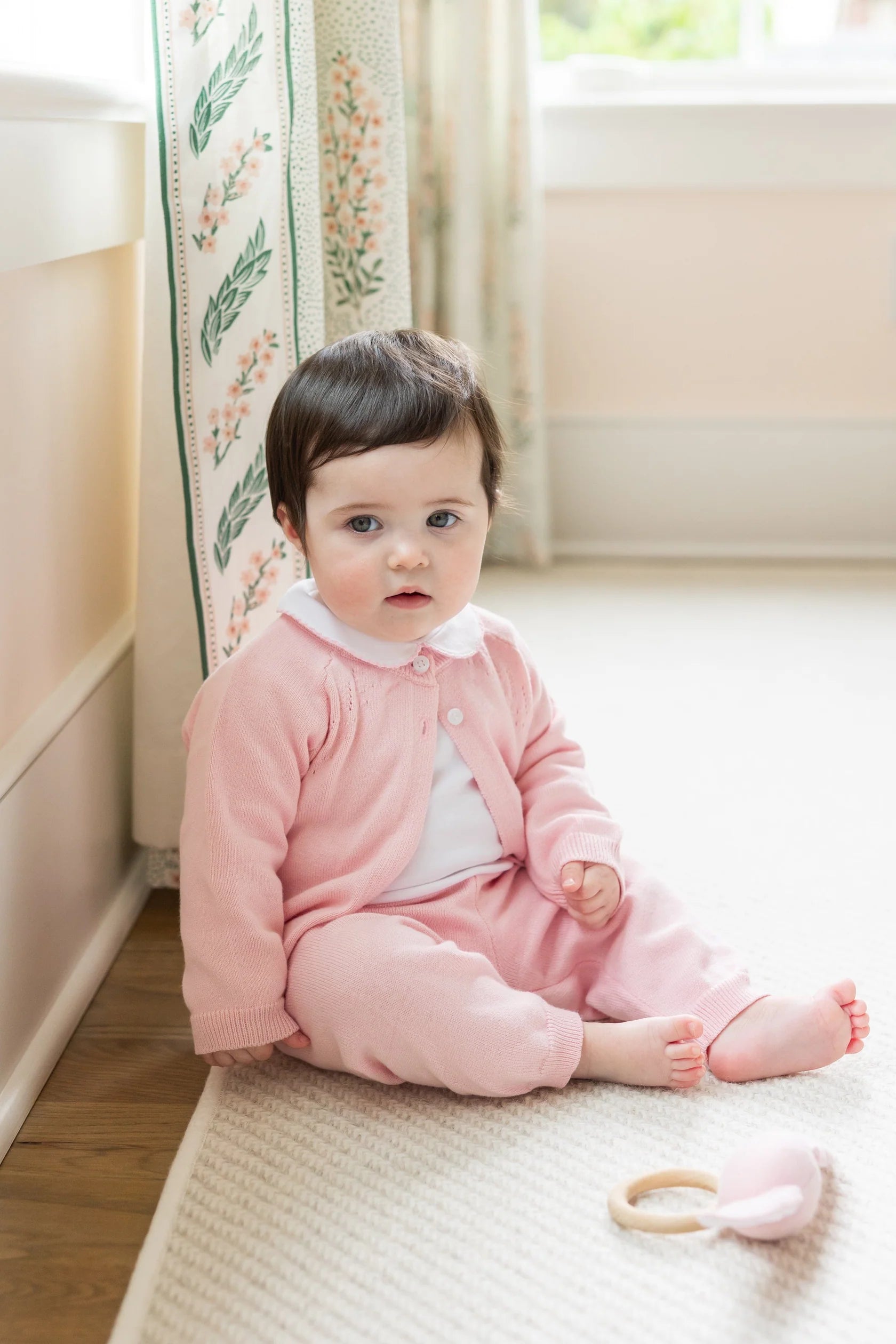 Pointelle Knit Set - Light Pink