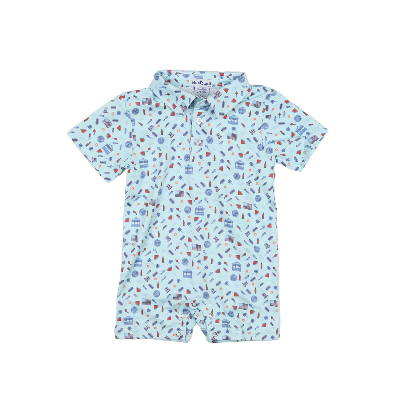 Stars & Stripes Polo Short Sleeve Romper