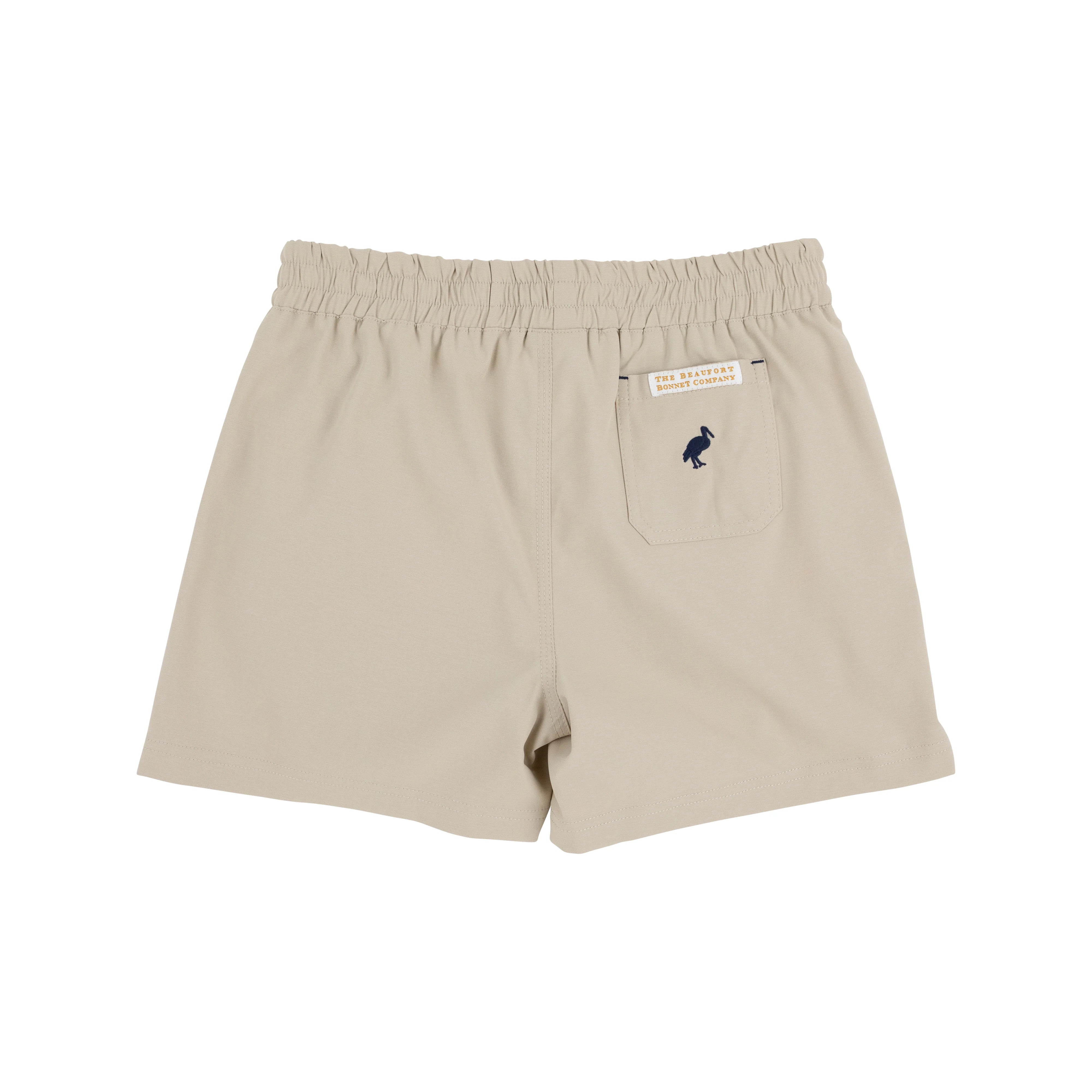 Prepletic™ Sheffield Shorts - Keeneland Khaki with Nantucket Navy Stork