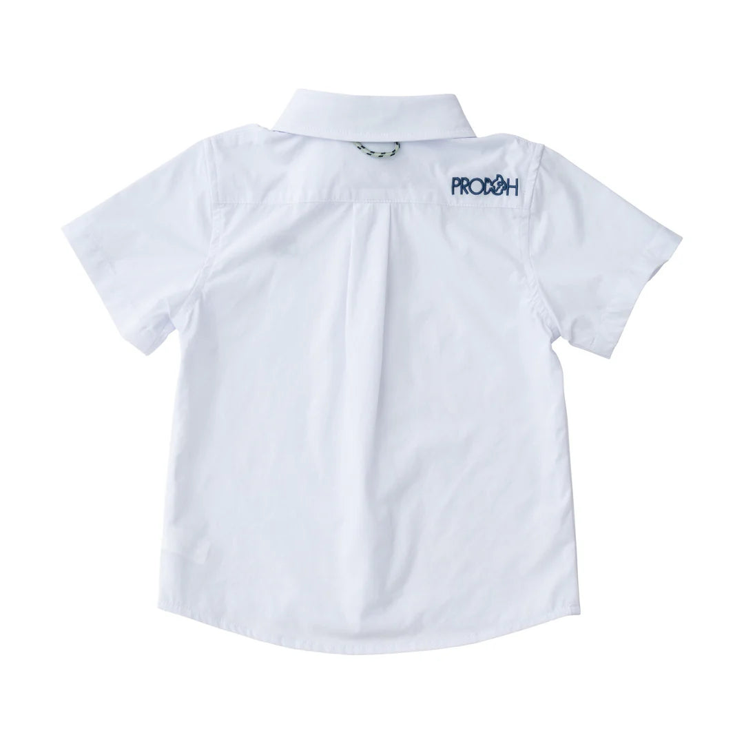 White Short Sleeve Fishing Shirt