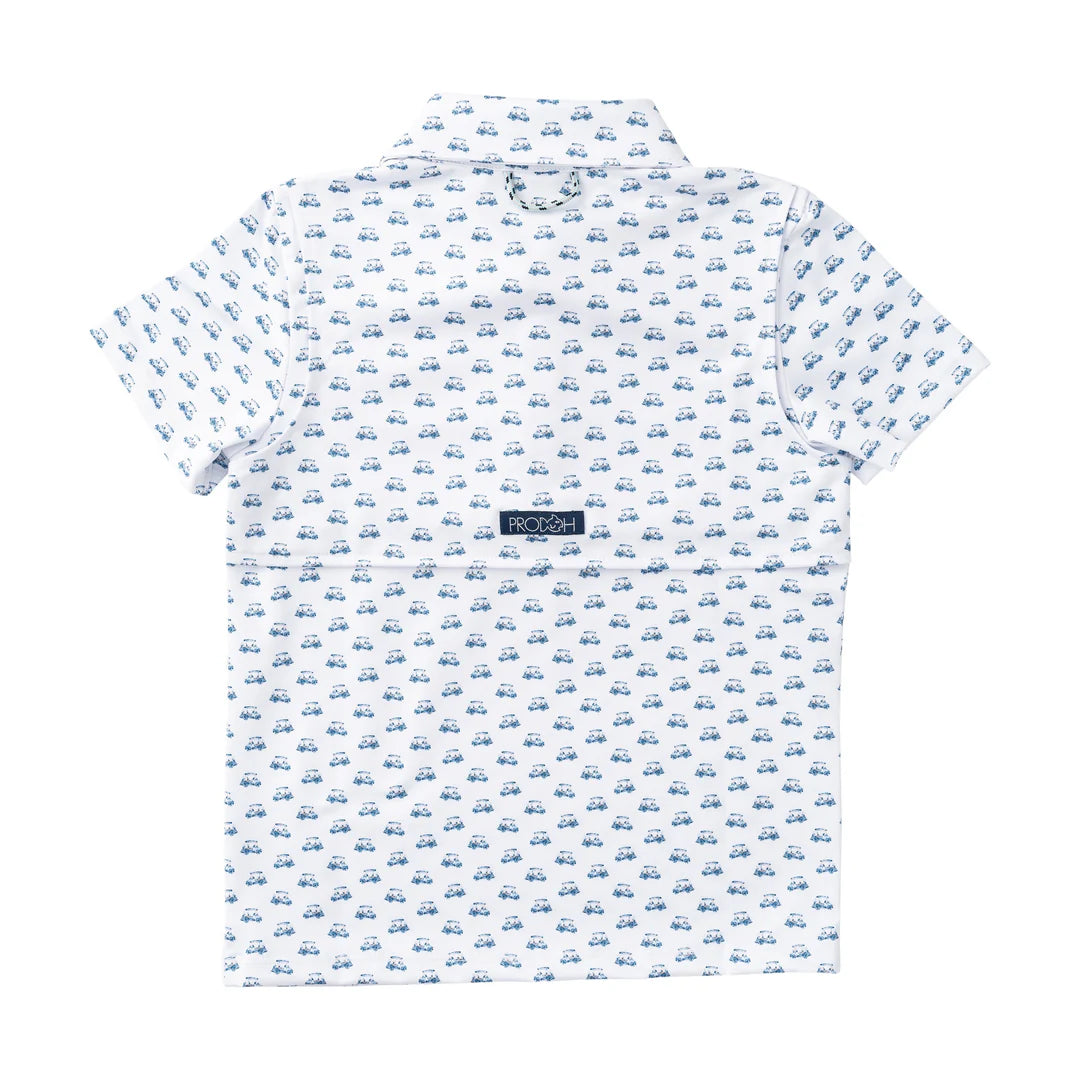 Short Sleeve Pro Performance Polo - Golf Cart Print
