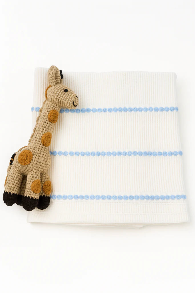 Pucker Texture With Stripe Baby Blanket