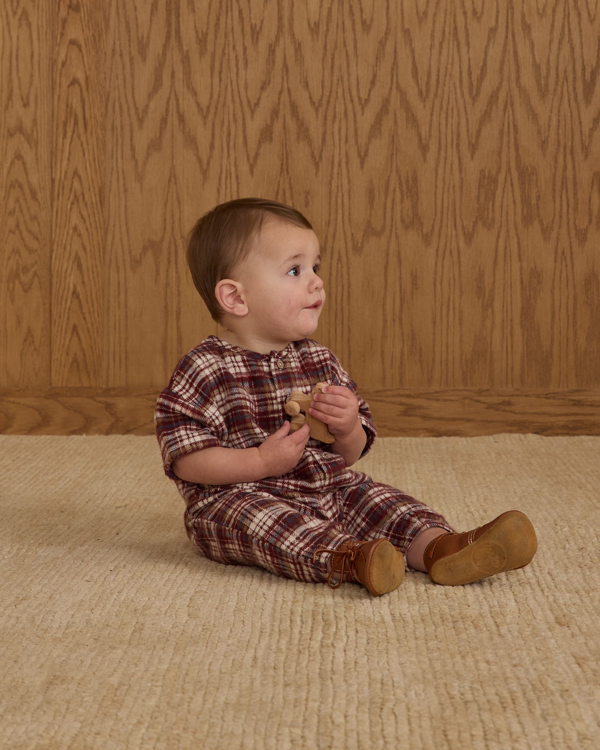 Hayes Jumpsuit || Burgundy Plaid