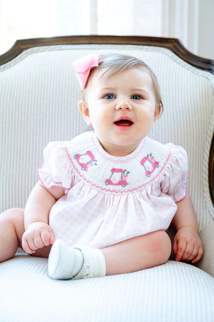 Pink Golf Smocked Birdie Bubble