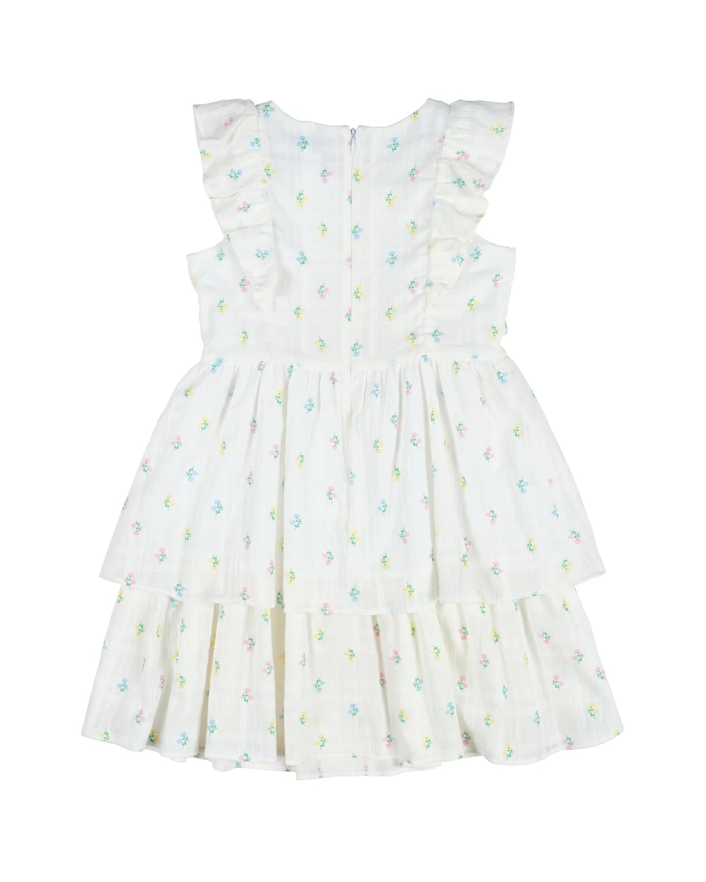 Printed Floral Dress With Ruffles