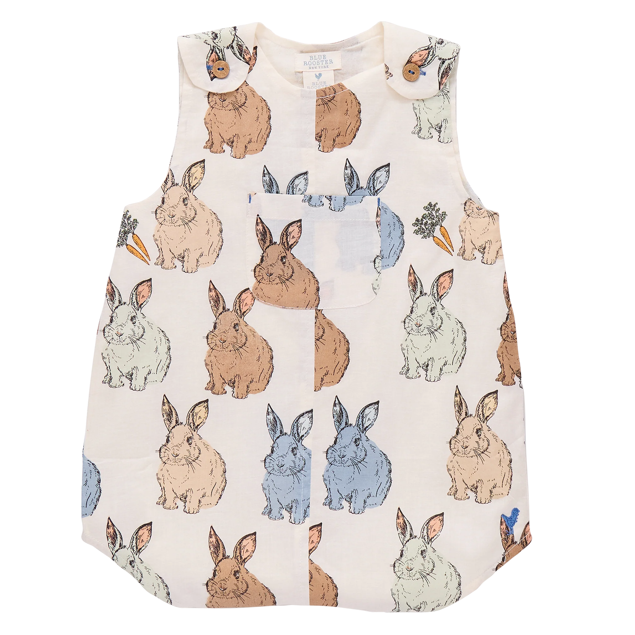 Baby Boys Noah Jumper- Blue Vintage Bunnies