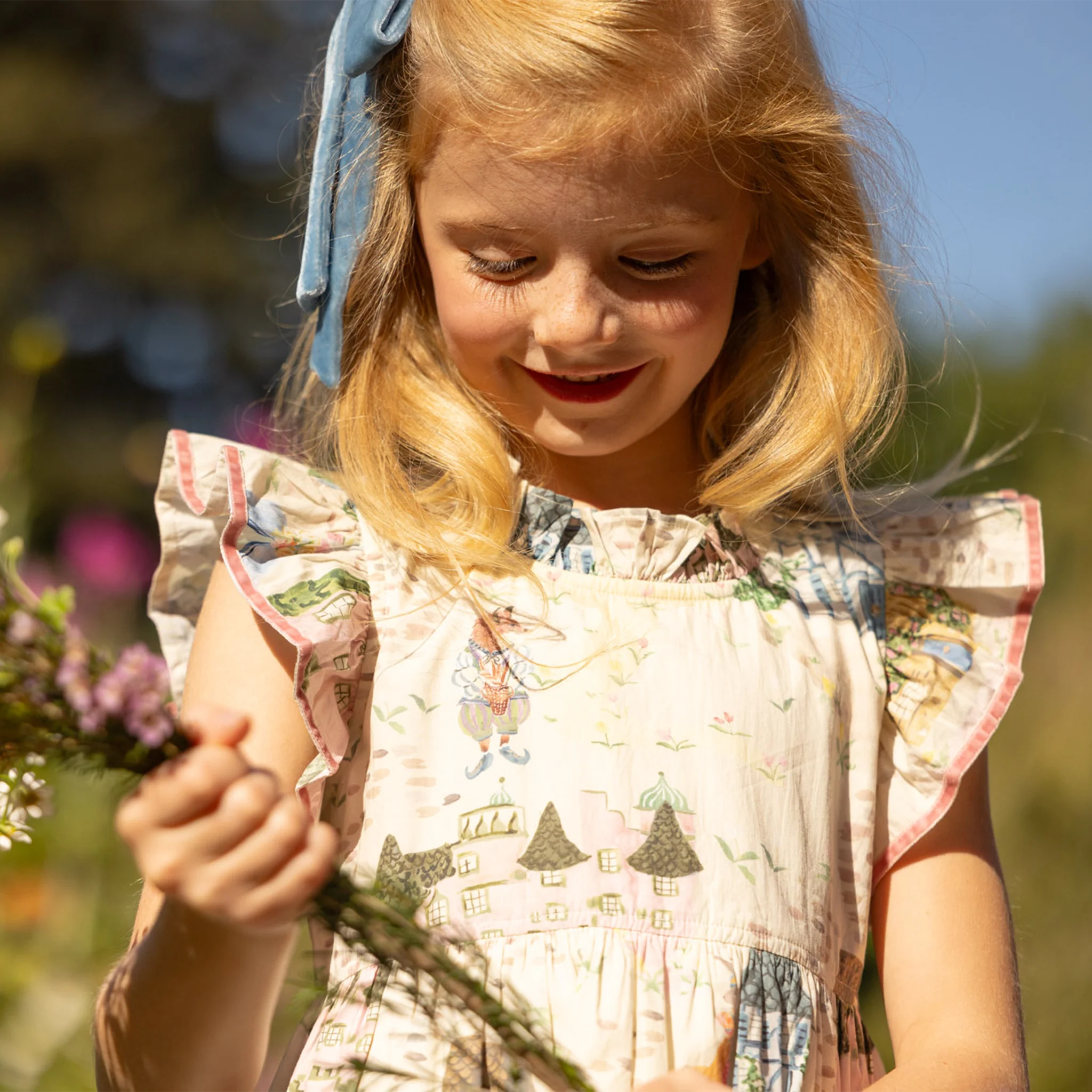 girls jennifer dress- whimsical castle