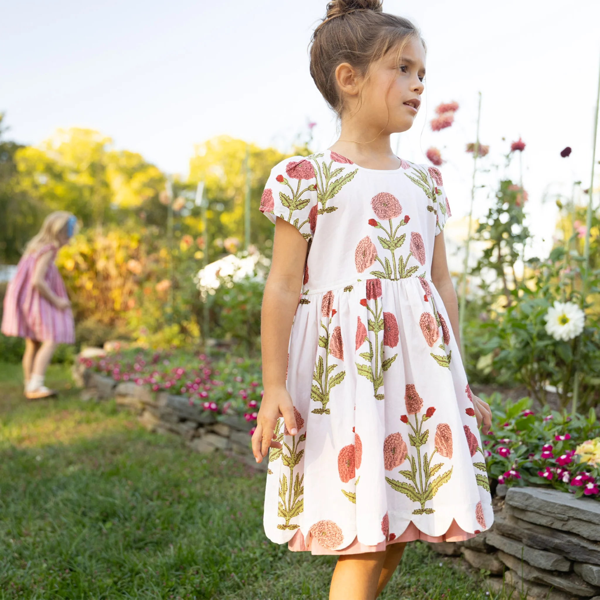 girls marisol dress- rose dandelion