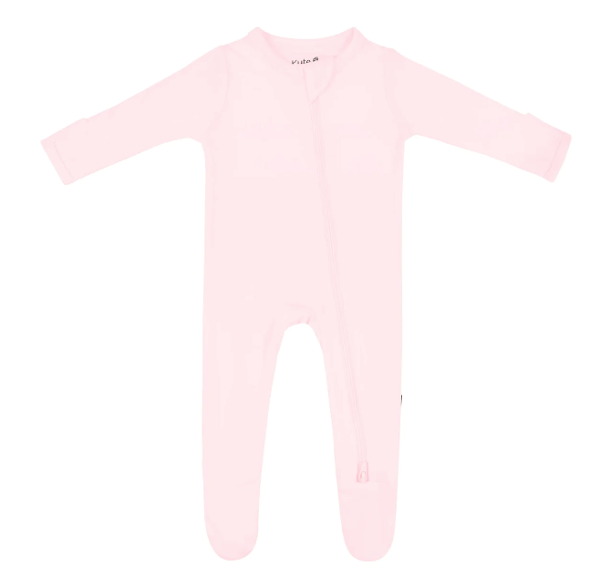 Zippered Footie in Sakura